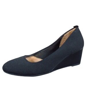 Abella Jazzy Women's Size 9 Black Knit Wedge Pumps Comfortable Versatile Dress